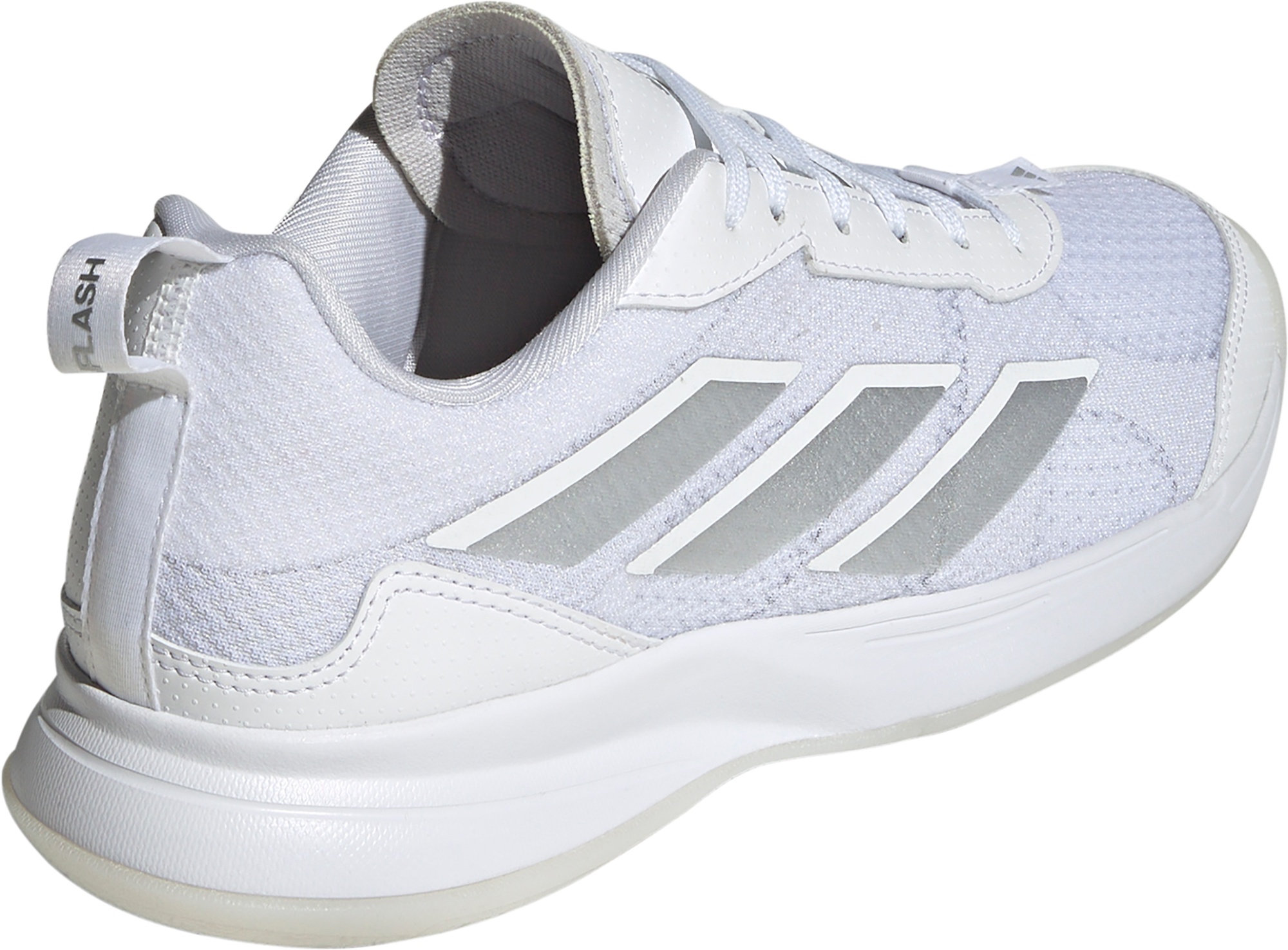 adidas Women's Avaflash Tennis Shoes - White/White/Silver - View 6