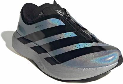 adidas Men's Adizero EVO SL Zip Running Shoes - Silver Mtllc/Black/Halo Silver - View 5