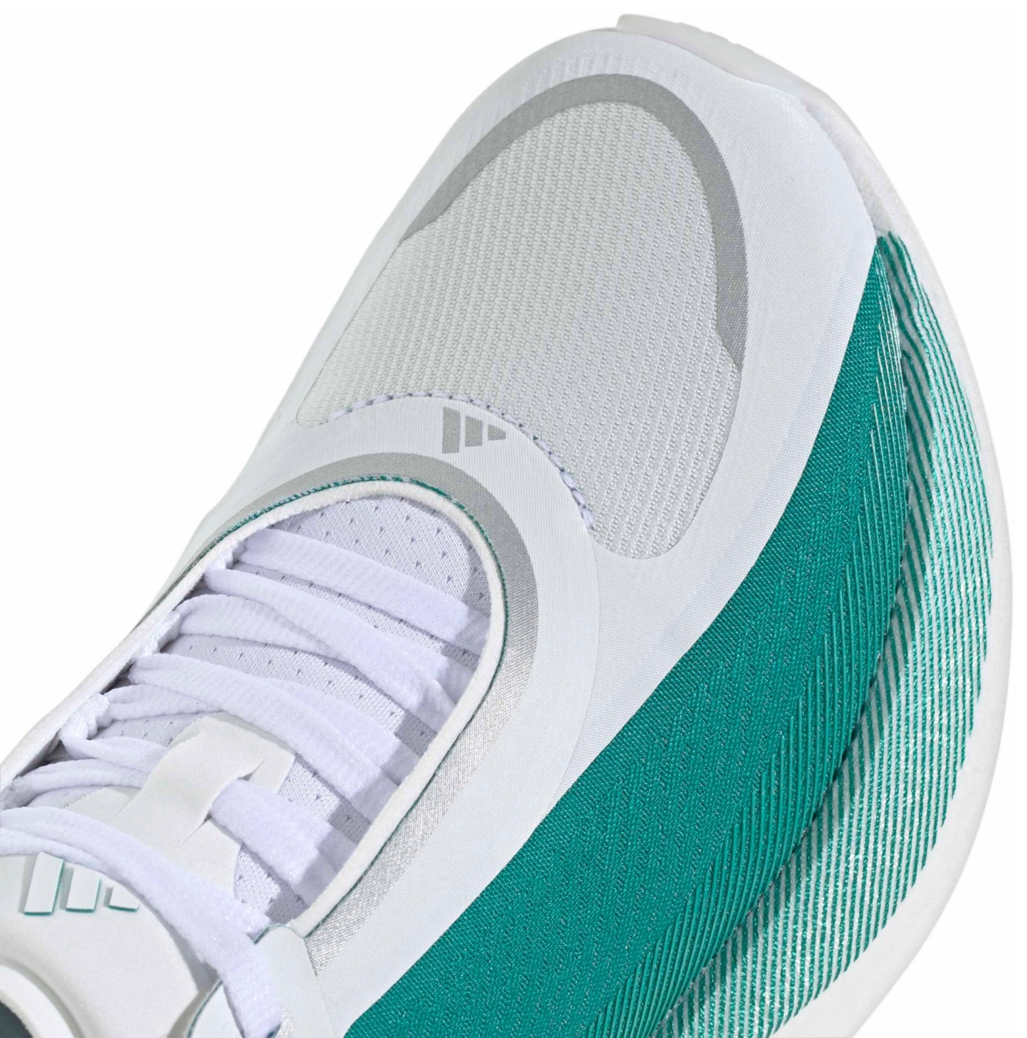 adidas Women's Hyperboost Edge Running Shoes - White/Green - View 8