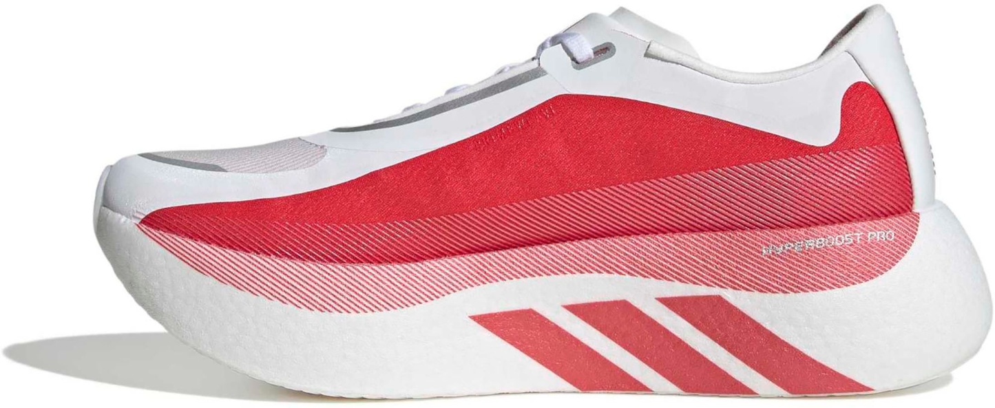 adidas Men's Hyperboost Edge Running Shoes - White/Ruby/Metallic - View 7