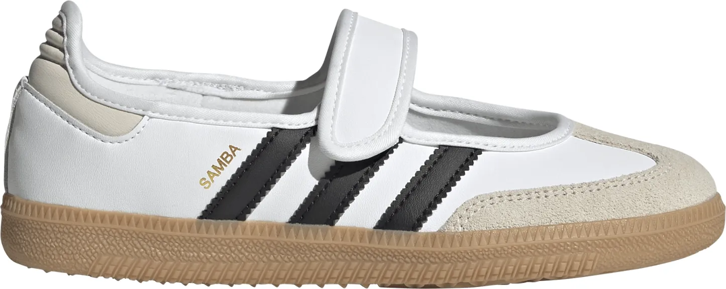 adidas Kids' Grade School Samba Jane Shoes - Ftwr White/Alumina/Gum 3 - View 1