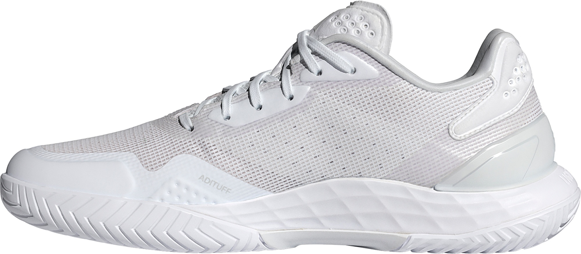 adidas Women's Defiant Speed 2 Tennis Shoes - White/White/Gray - View 6