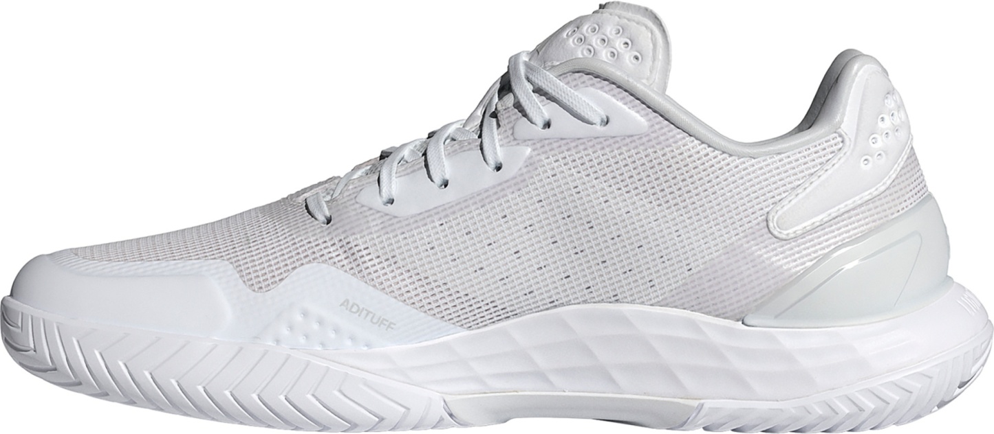 adidas Women's Defiant Speed 2 Tennis Shoes - White/White/Gray - View 6