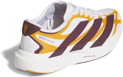 adidas Men's Adizero EVO SL EXO Arizona State Running Shoes - Ftwr White/Team Maroon/Team College Gold - View 7