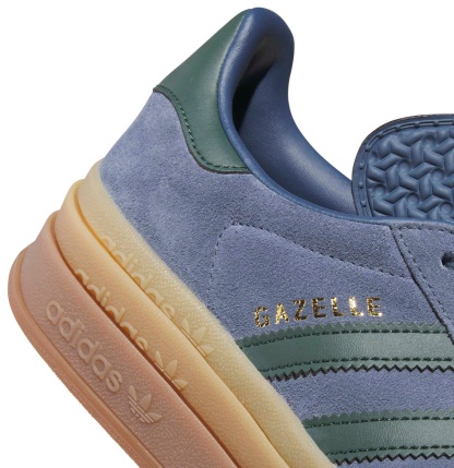 adidas Originals Women's Gazelle Bold Shoes - Navy/Green - View 7