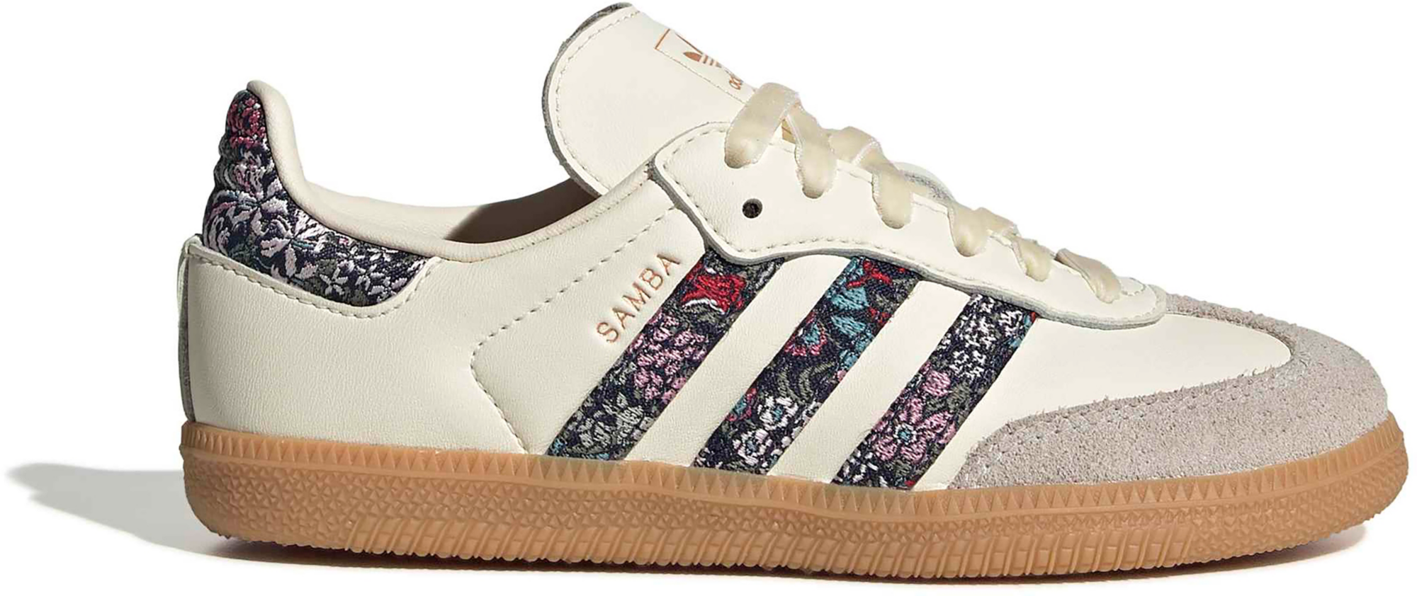 adidas Kids' Preschool Samba OG x Liberty London Shoes - Cream/Dual Magenta/Talc - View 1