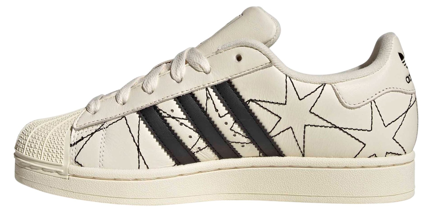 adidas Women's Superstar II Shoes - Cream White/Core Black/Cream White - View 4