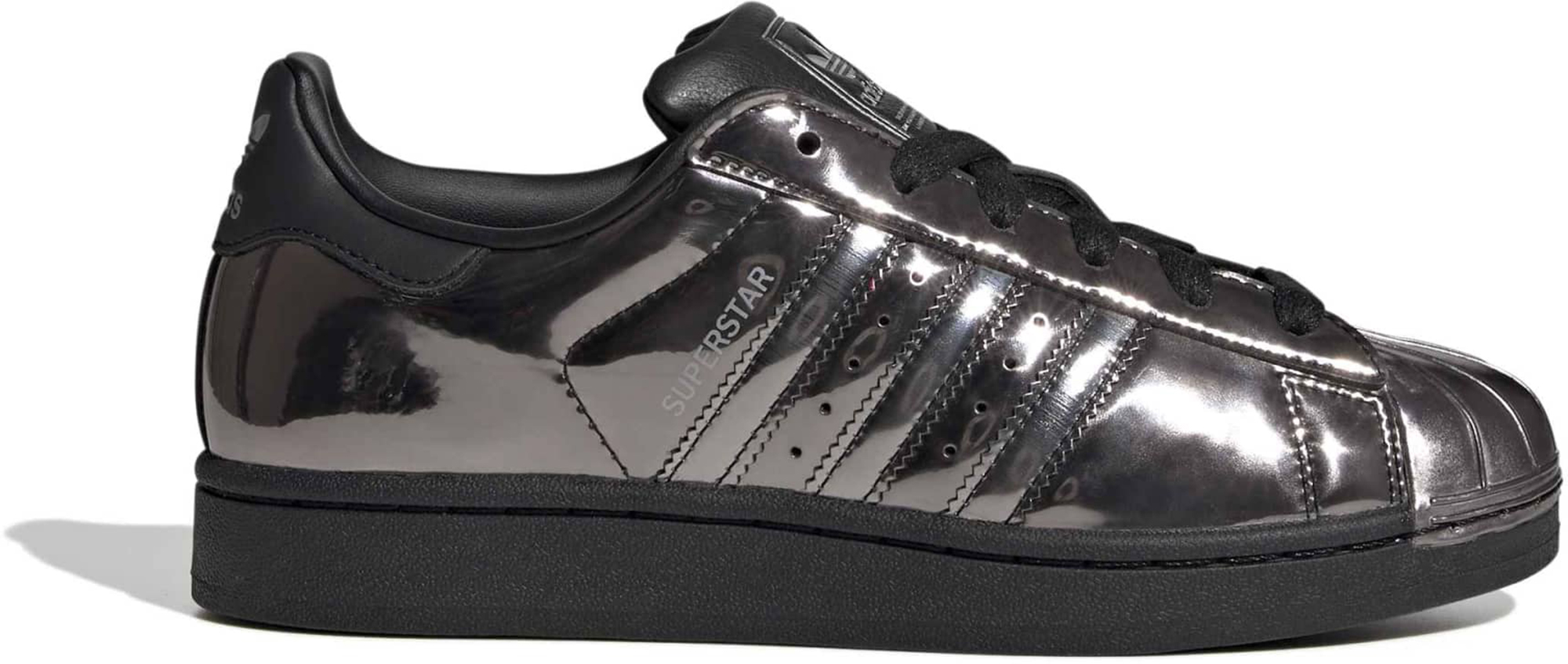 adidas Women's Superstar II Shoes - Chrome Black/Silver - View 1