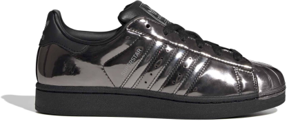 adidas Women's Superstar II Shoes - Chrome Black/Silver - View 1