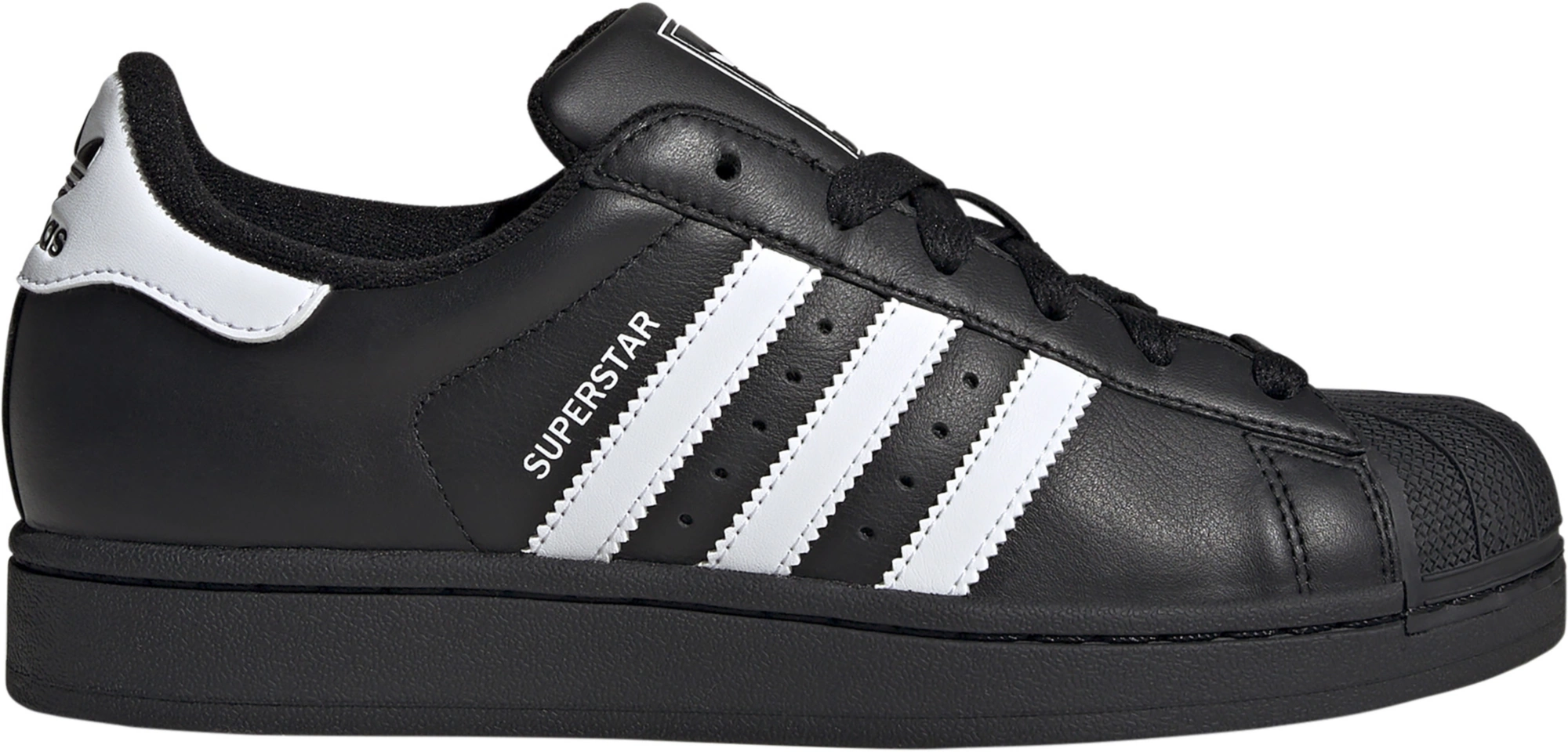 adidas Women's Superstar II Shoes - Black/Black/White - View 1