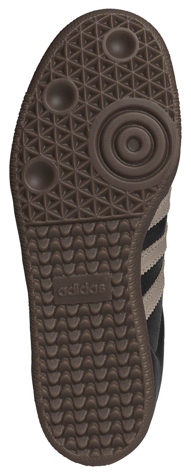 adidas Women's Samba OG Shoes - Core Black/Wonder Beige/Gold Met - View 3