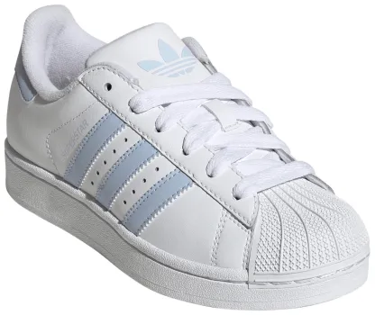 adidas Kids' Grade School Superstar II Shoes - White/White - View 4