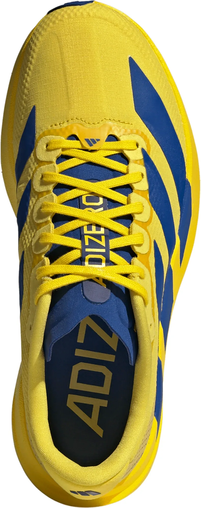 adidas Women's Adizero EVO SL Running Shoes - Yellow/Team Royal Blue/Iron Metallic - View 2