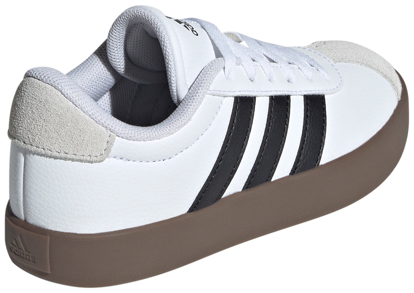 adidas Kids' Grade School VL Court Low Shoes - White/Black/Grey - View 5