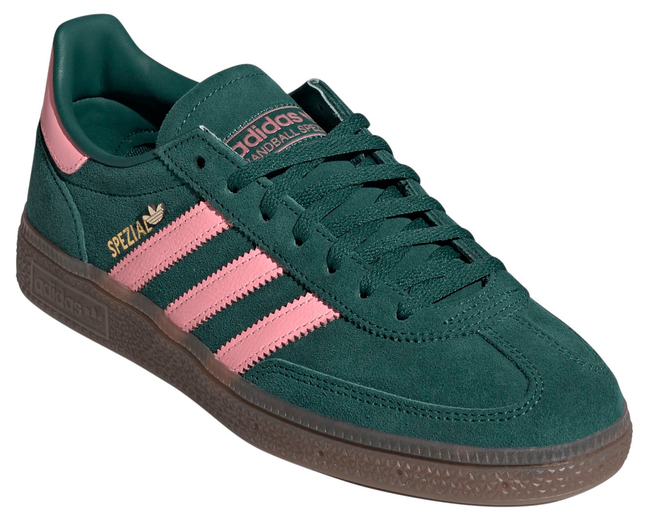 adidas Women's Handball Spezial Shoes - Collegiate Green/Pink Spark/Gold Met - View 6