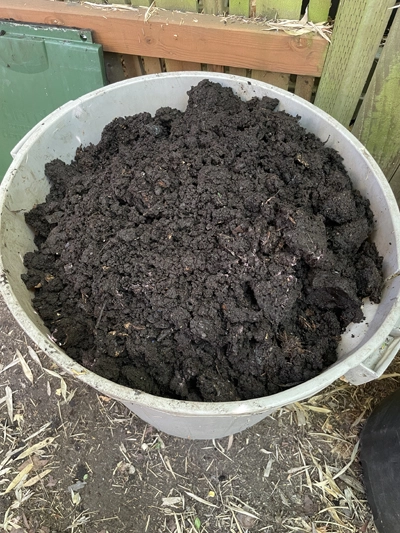Bottom half of composter can produce this amount 8-12 times per year