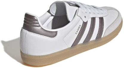 adidas Women's Samba OG Shoes - White/Coffee Met/Gum4 - View 5