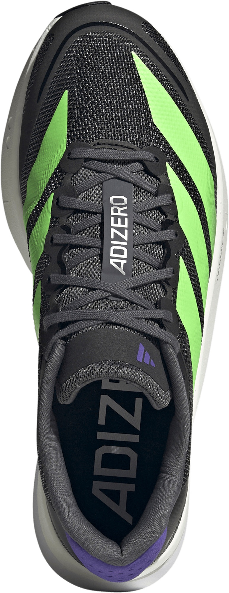 adidas Men's Adizero Boston 13 Running Shoes - Core Black/Lime Burst/Energy Ink - View 2