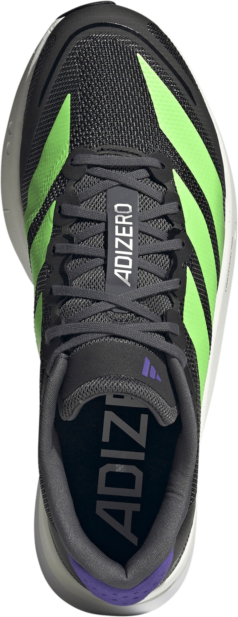 adidas Men's Adizero Boston 13 Running Shoes - Core Black/Lime Burst/Energy Ink - View 2