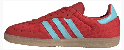 adidas Women's Samba OG Shoes - Red/Pulse Aqua/Gold Met - View 4