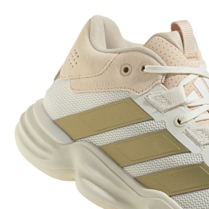 adidas Women's Court Stabil Volleyball  Shoes - White/Gold - View 7