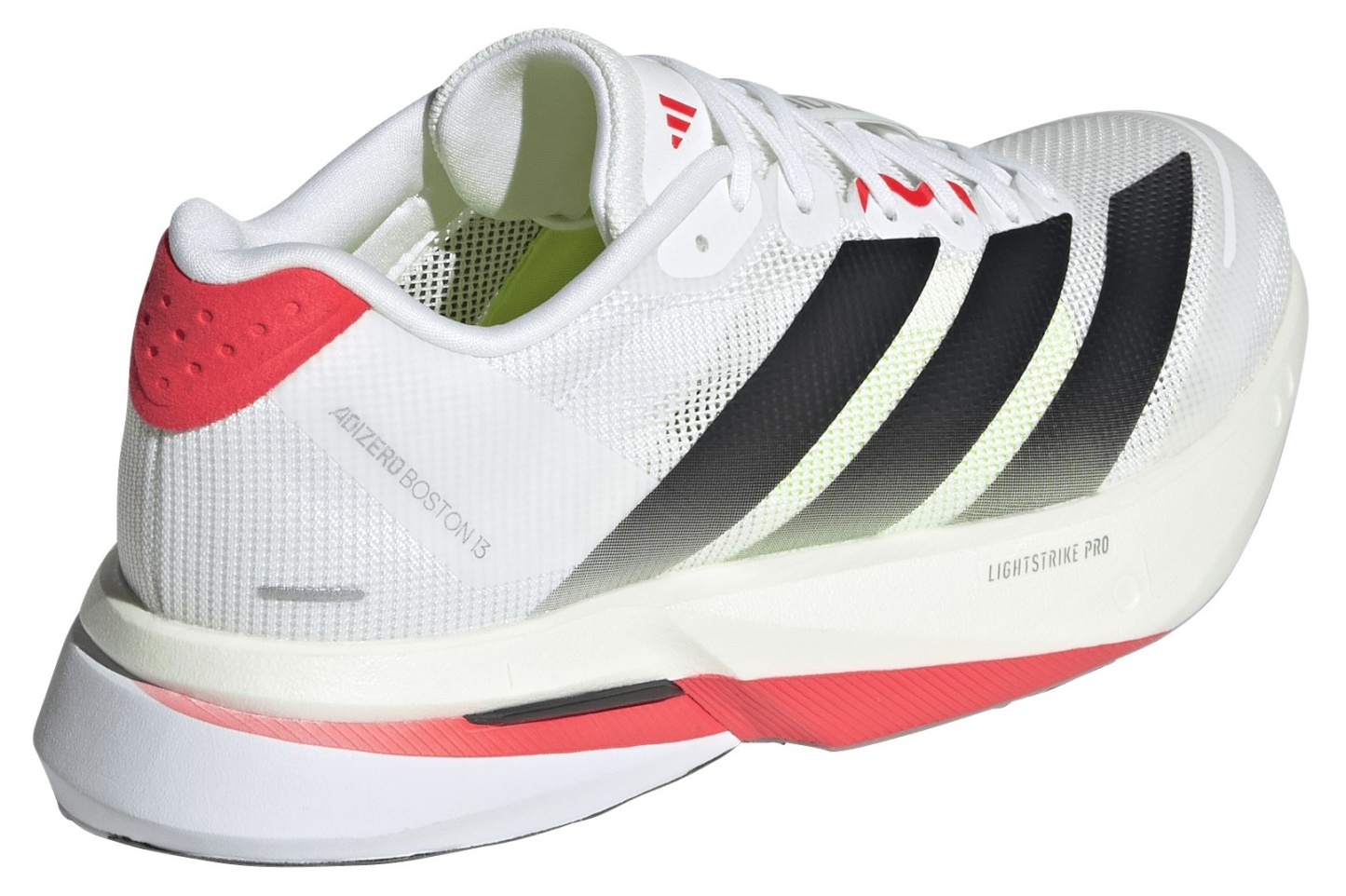 adidas Women's Adizero Boston 13 Running Shoes - White/Black/Red - View 6