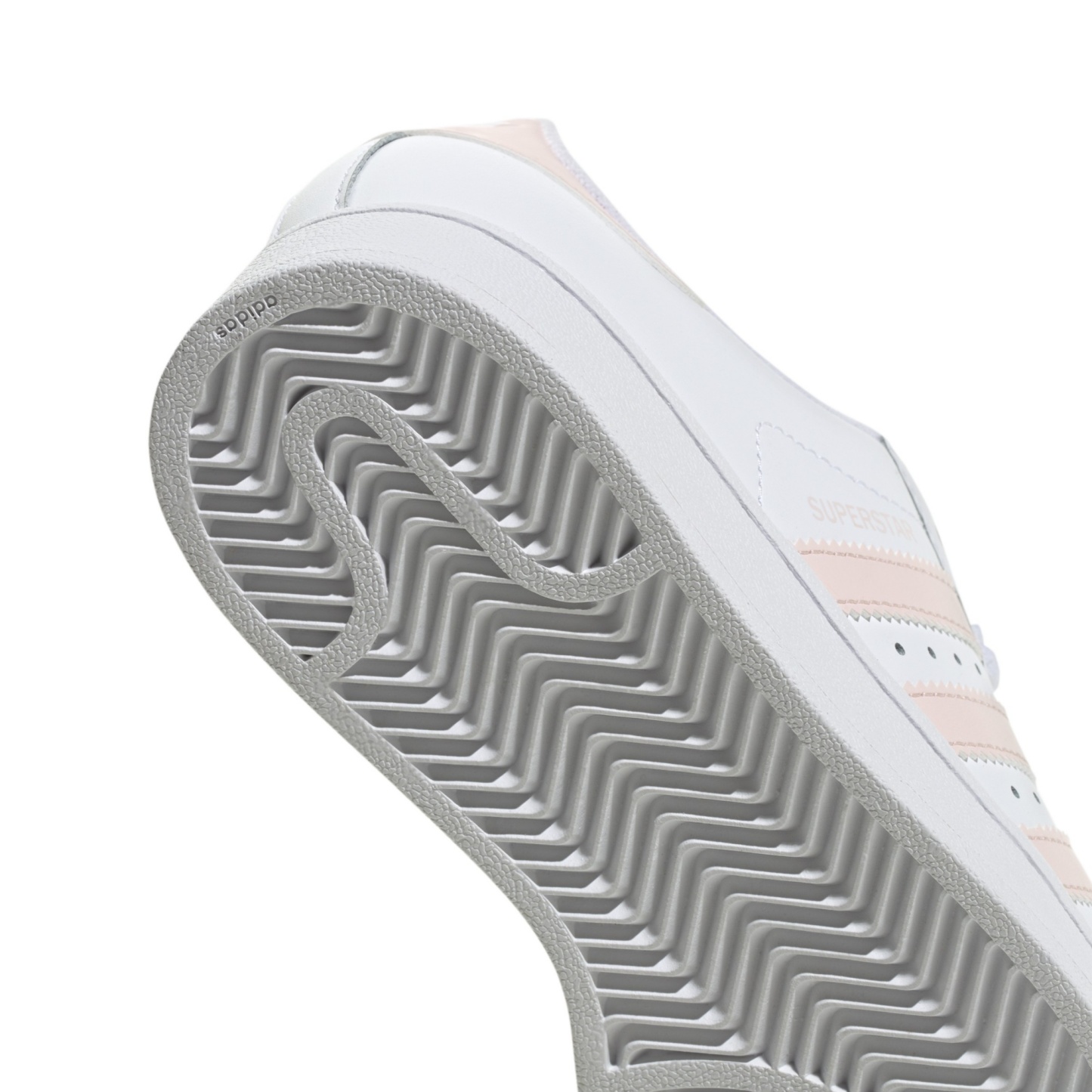 adidas Kids' Grade School Superstar II Shoes - White/Sandy Pink/White - View 8