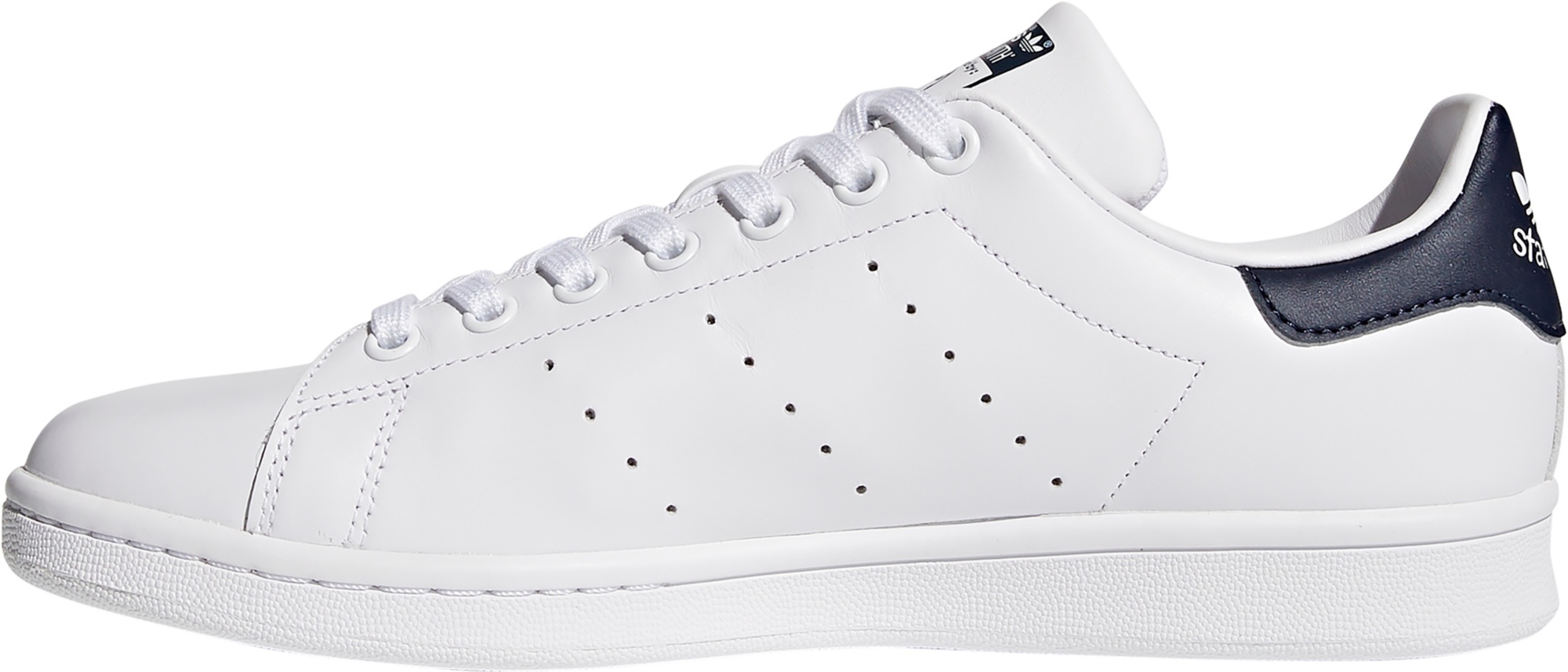 adidas Originals Men's Stan Smith Shoes - White/Navy - View 6