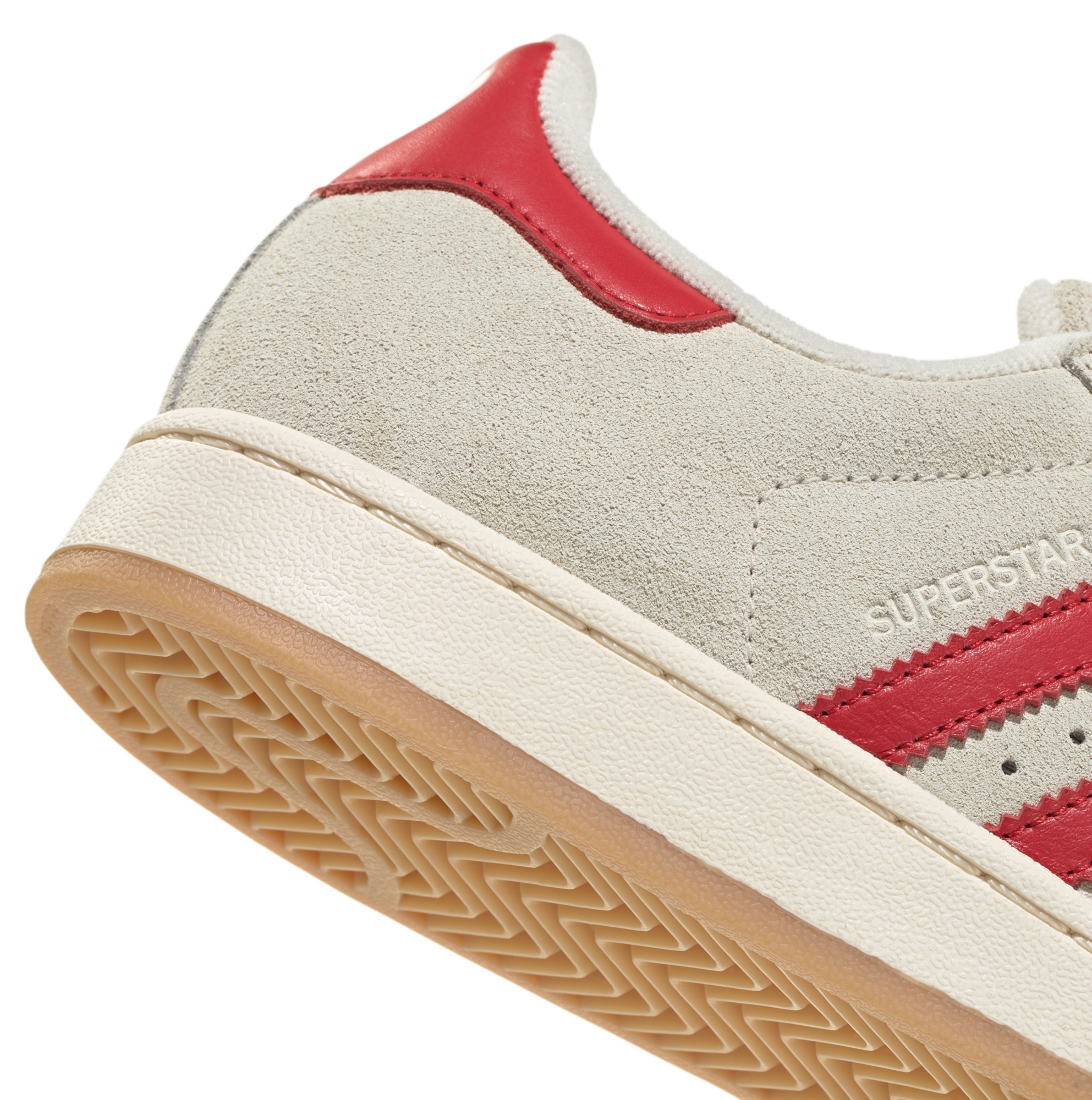 adidas Women's Superstar II Shoes - Cream White/Better Scarlet/Gum - View 8