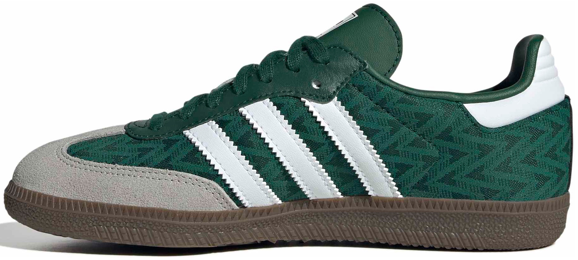 adidas Kids' Grade School Samba OG Shoes - Collegiate Green/White/Gum - View 4