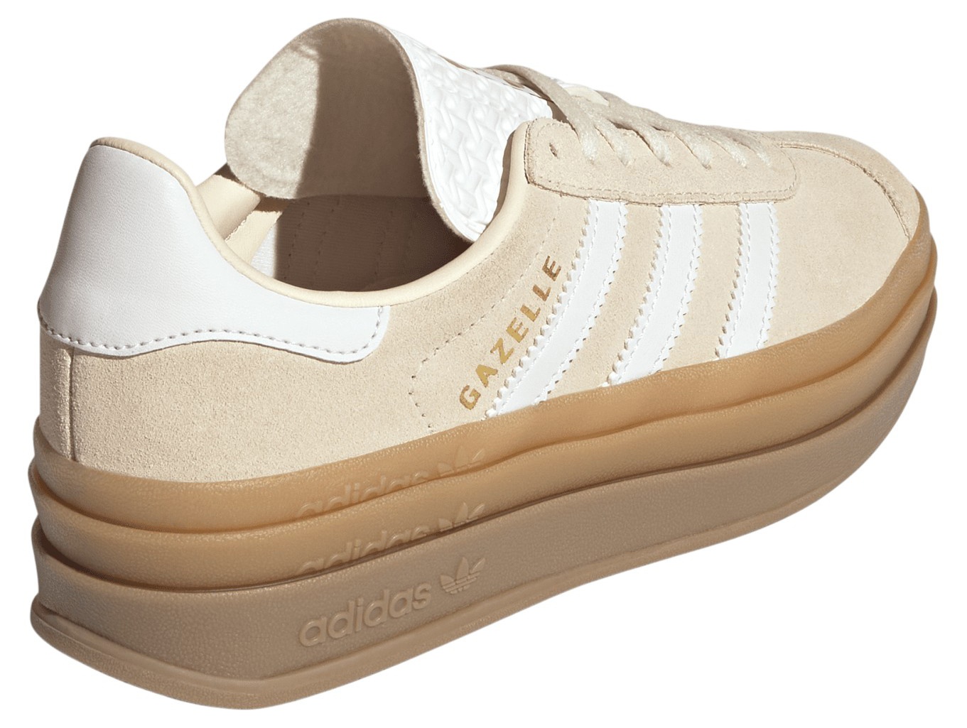 adidas Kids' Grade School Gazelle Bold Shoes - Wonder White - View 6
