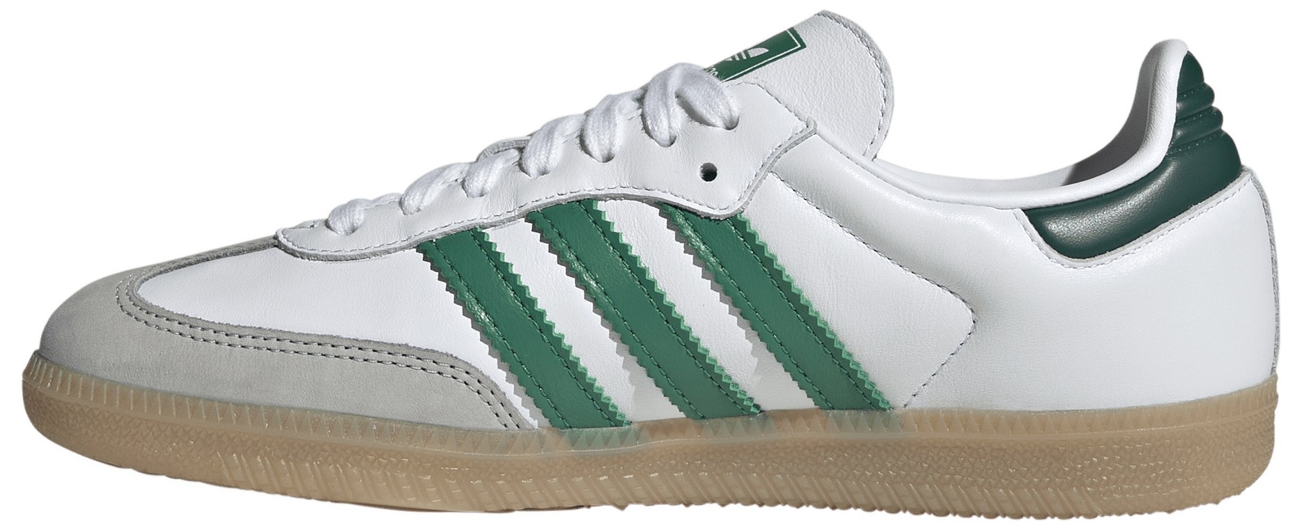 adidas Women's Samba OG Shoes - Ftwr White/Bold Green/Collegiate Green - View 4