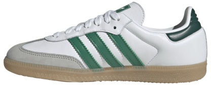 adidas Women's Samba OG Shoes - Ftwr White/Bold Green/Collegiate Green - View 4