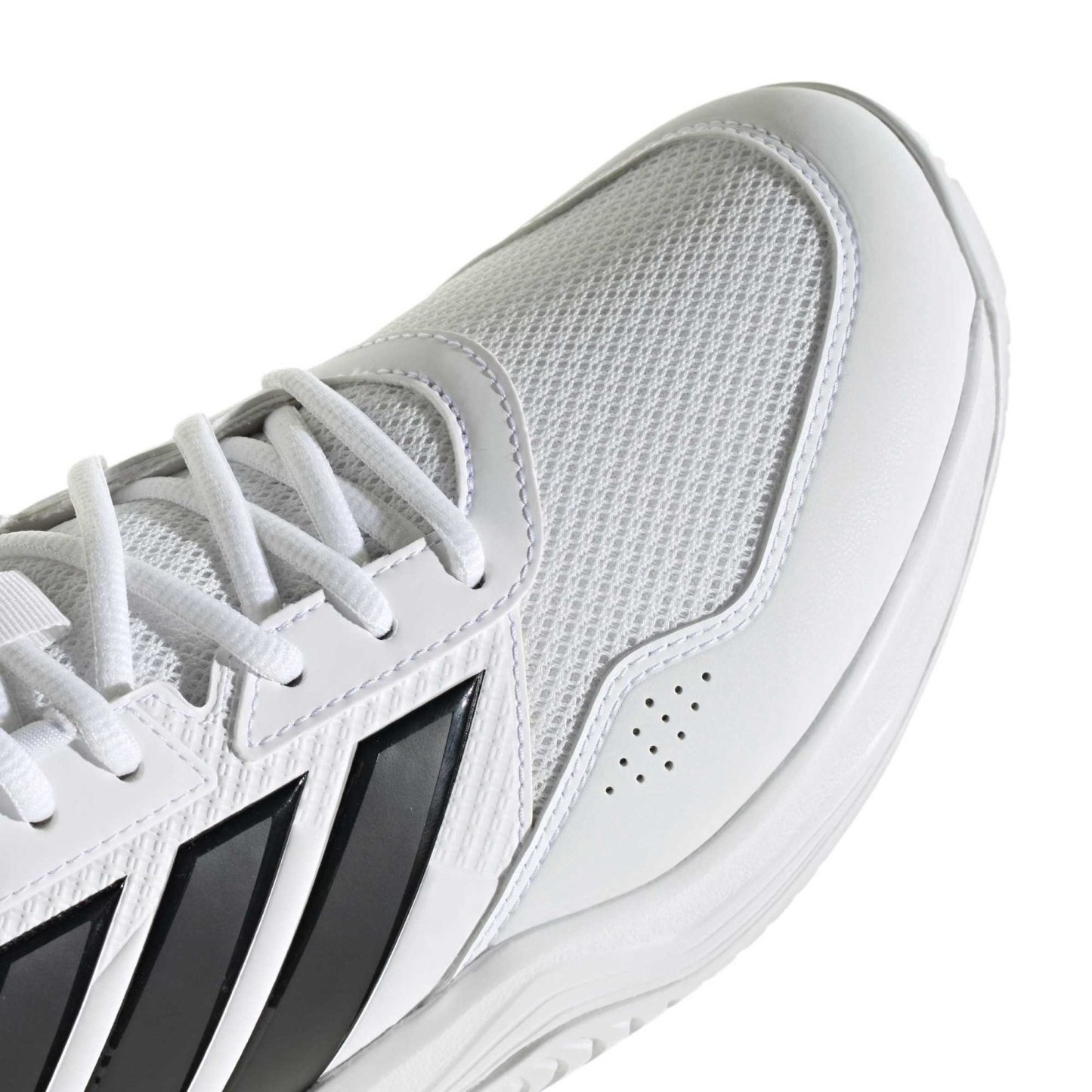 adidas Men's GameCourt 3 All Court Tennis Shoes - Ftwr White/Core Black/Core Blk - View 7