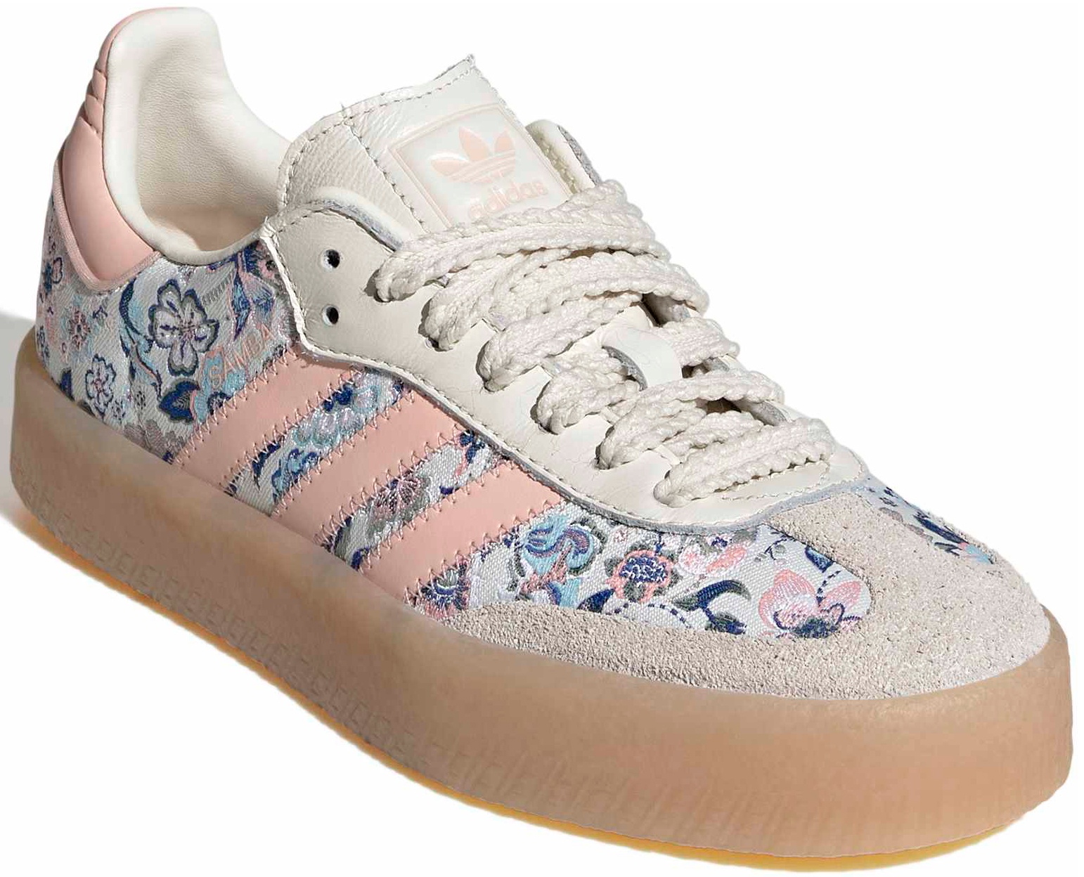 adidas Kids' Grade School Sambae Shoes - Off White/Blush Pink/Gum - View 5