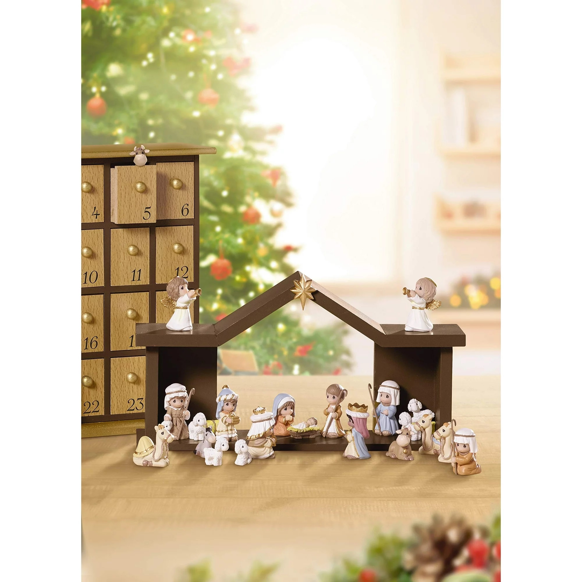 🔥LIMITED TIME OFFER ONLY TODAY! - Precious Moments Nativity Figurines Advent Calendar, 26-Piece Set