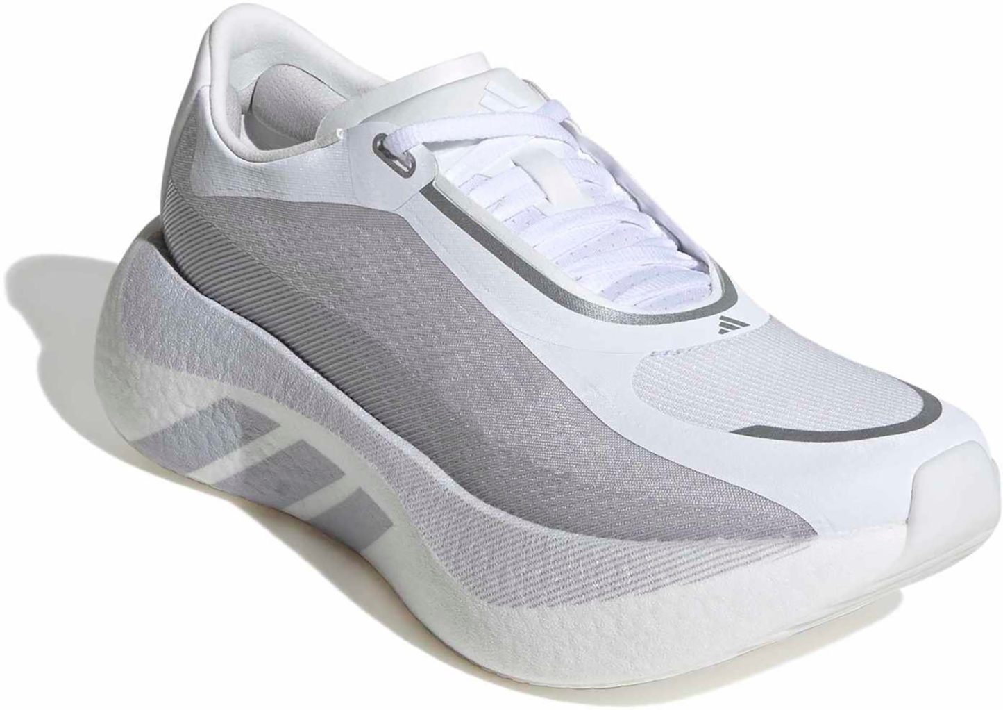 adidas Women's Hyperboost Edge Running Shoes - White/Grey/Silver - View 6