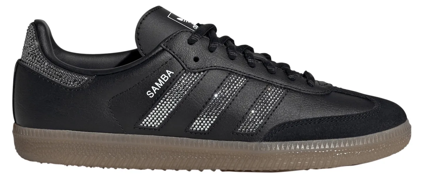 adidas Kids' Grade School Samba OG Shoes - Black/Black/Silver Metallic - View 1