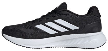 adidas Men's Runfalcon 5 Running Shoes - Black/White/Black - View 4