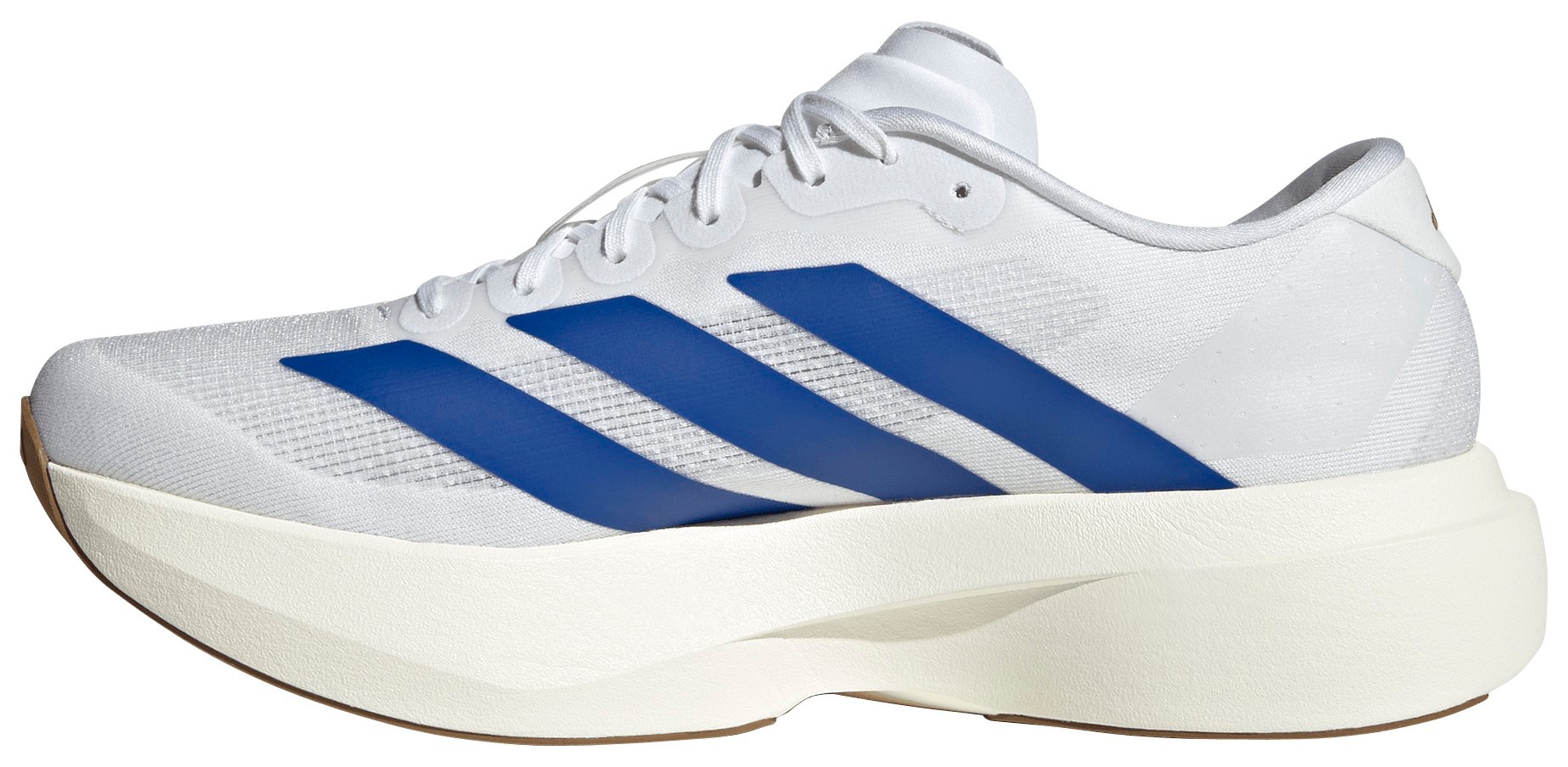 adidas Men's Adizero EVO SL Running Shoes - White/Blue/Ruby - View 4