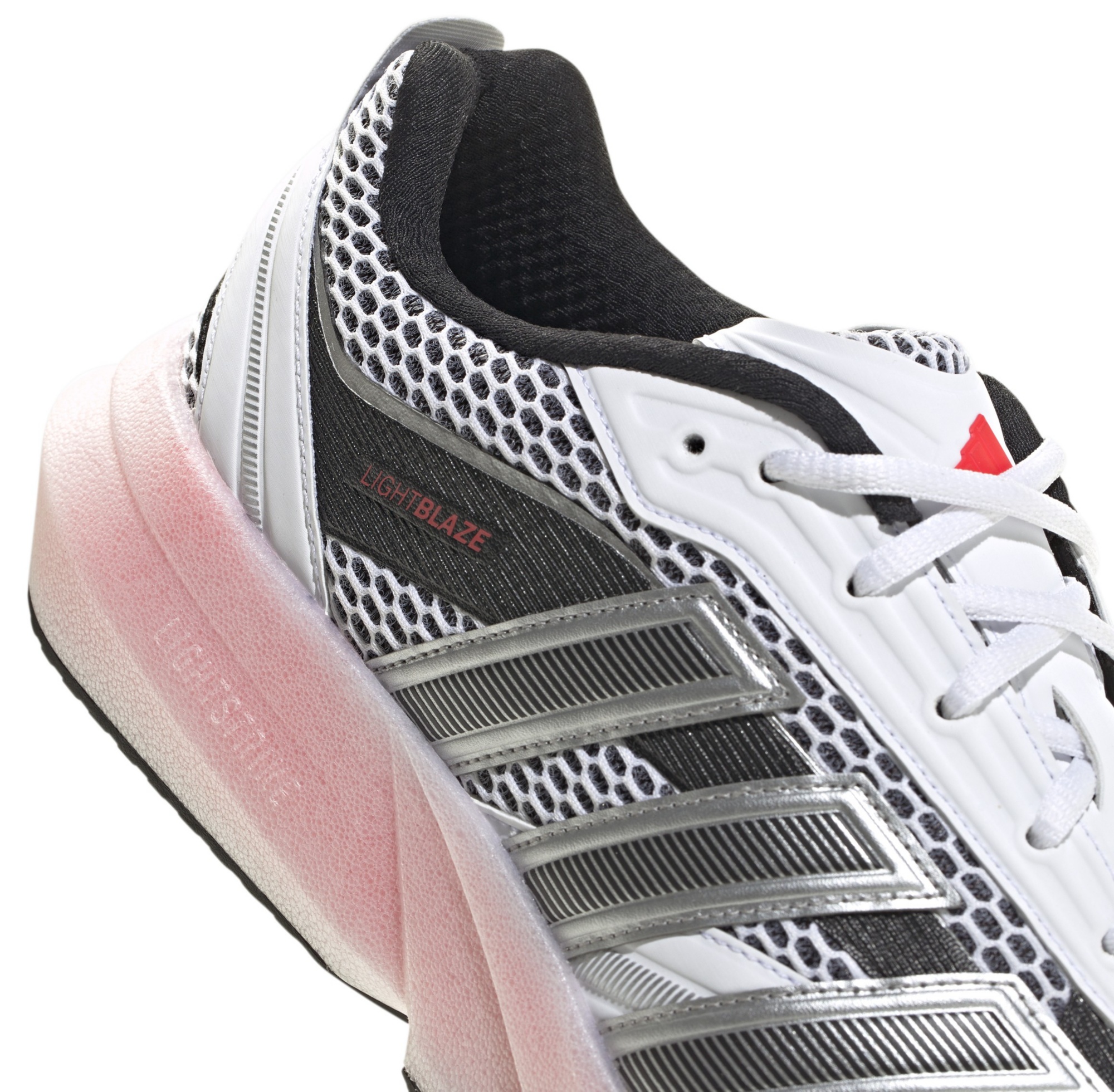 adidas Men's Lightblaze Shoes - White/Black/Lucid Red - View 8