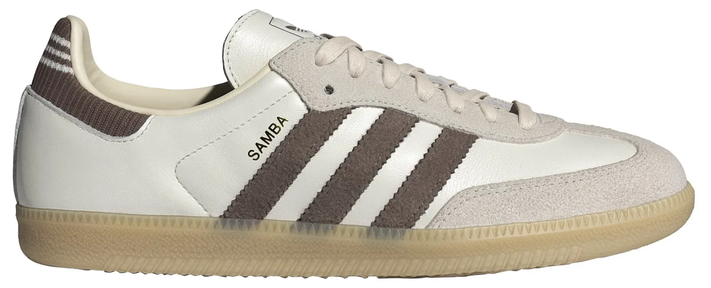 adidas Samba OG Shoes - Cloud White/Earth Strata/Gum 3 - View 1