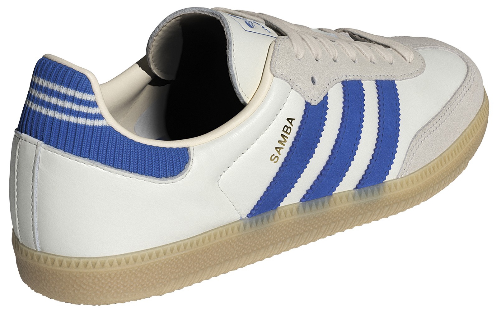 adidas Samba OG Shoes - Cloud White/Blue/Gum 3 - View 5