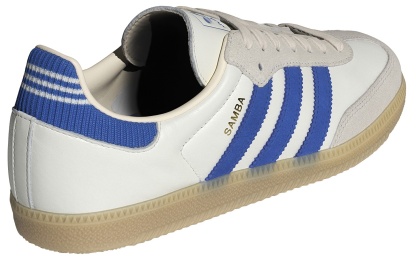 adidas Samba OG Shoes - Cloud White/Blue/Gum 3 - View 5