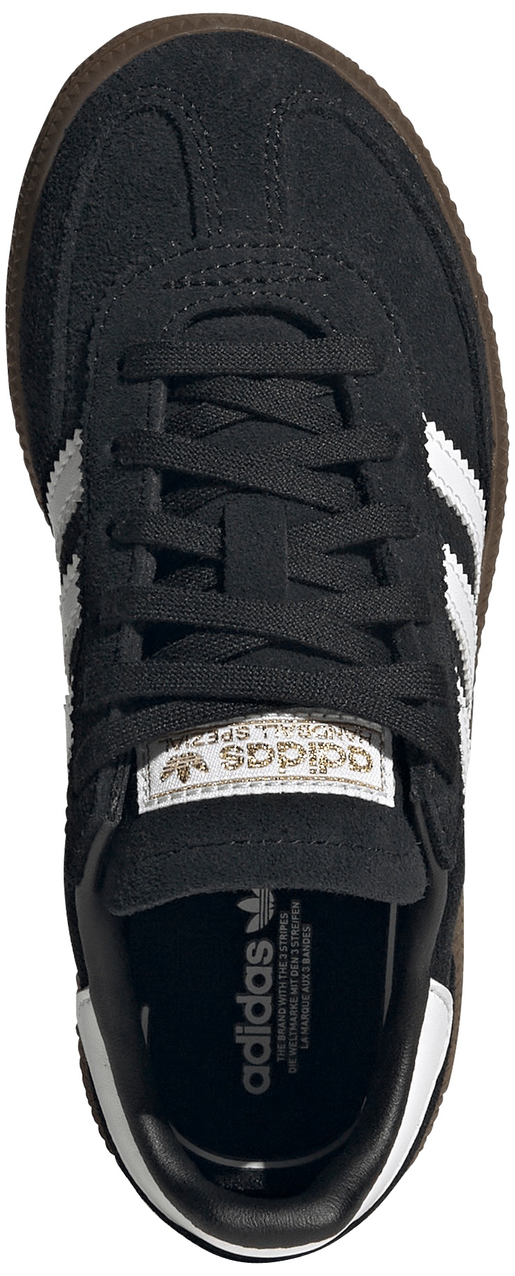 adidas Kids' Preschool Handball Spezial Shoes - Black/White/Gum - View 2
