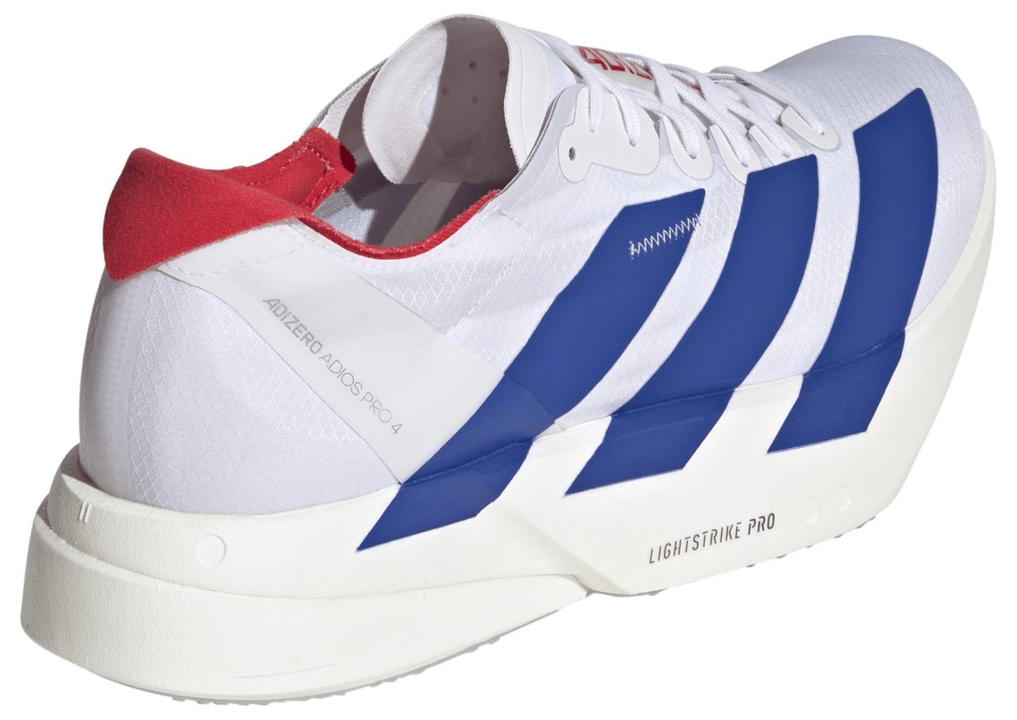 adidas Men's Adizero Adios Pro 4 Running Shoes - Ftwr White/Team Royal Blue/Pure Ruby - View 6