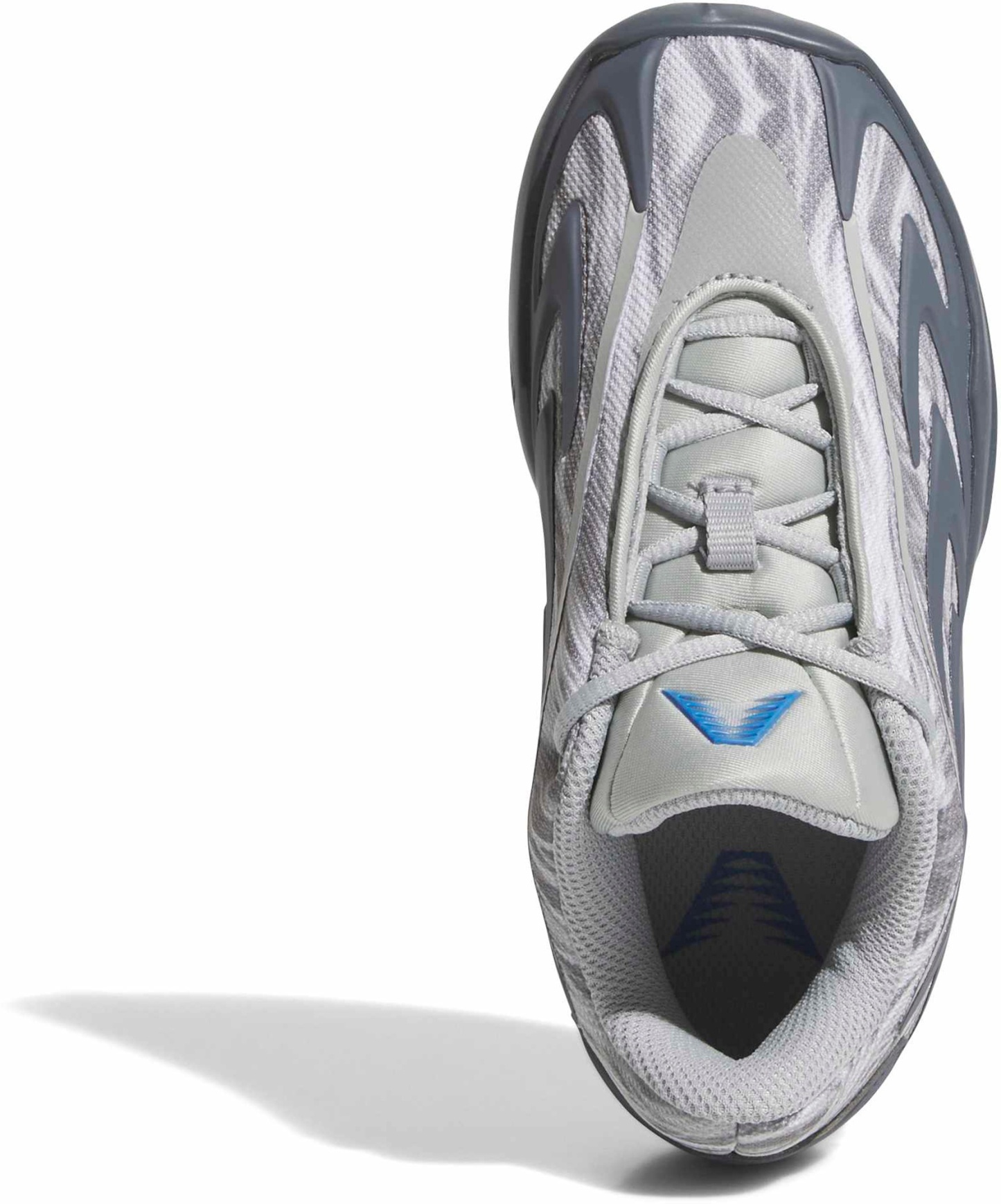 adidas Kids' Preschool Anthony Edwards 3 'Snow Camo' Basketball Shoes - Stone/Onix/Night Grey - View 2