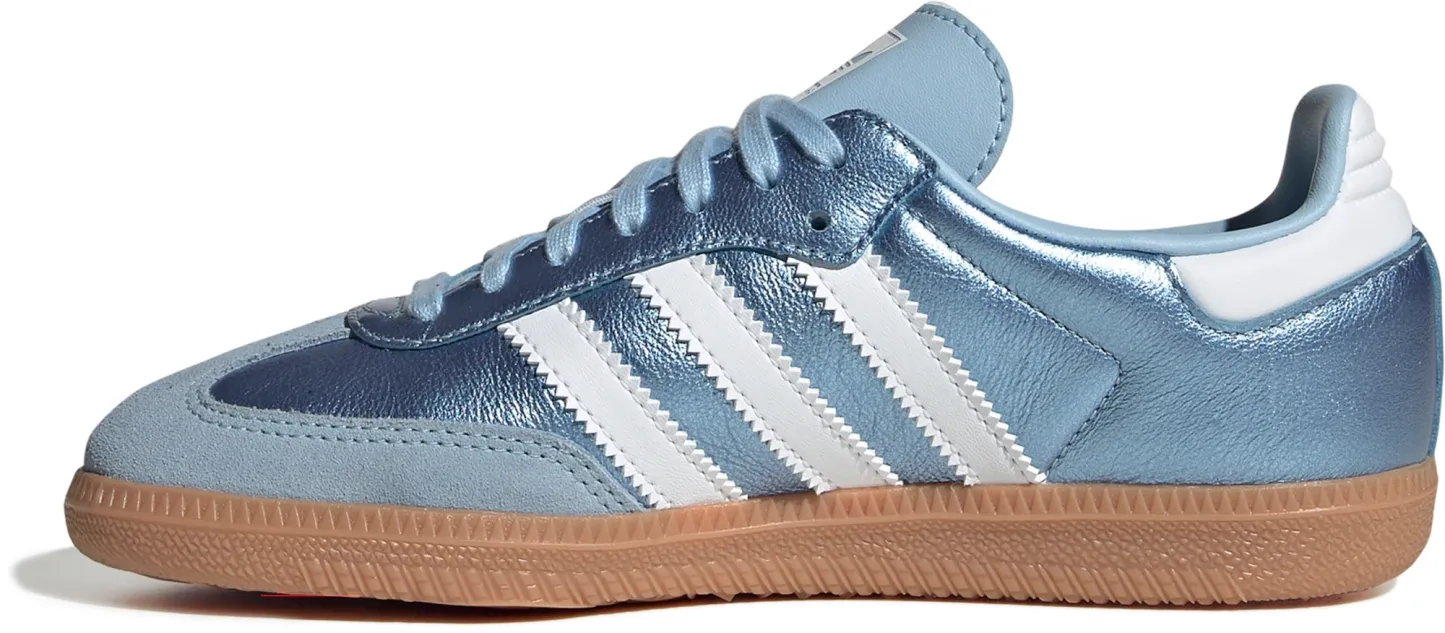adidas Kids' Grade School Samba OG Shoes - Clear Sky/Ftwr White/Gum 2 - View 4