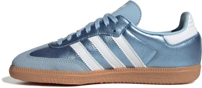 adidas Kids' Grade School Samba OG Shoes - Clear Sky/Ftwr White/Gum 2 - View 4