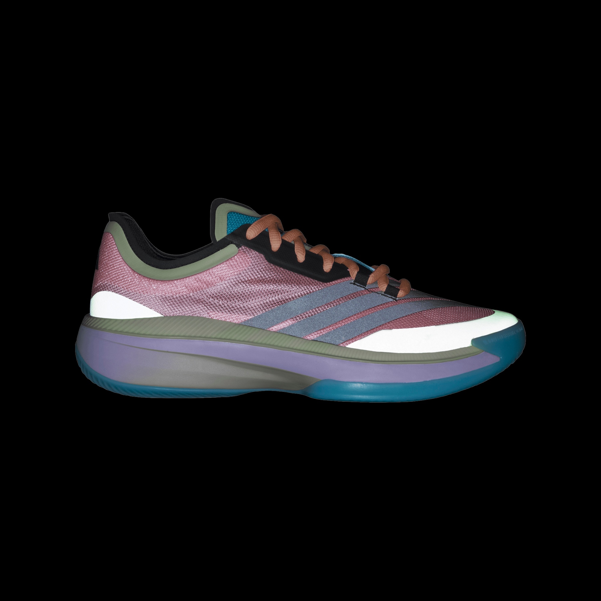 adidas Adizero Select 3.0 Basketball Shoes - Black/Multi Color - View 9
